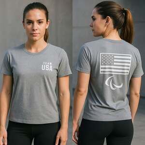 SKIMS Team USA Gray T-Shirt Women’s XXL Olympic Flag Graphic Tee NWT
